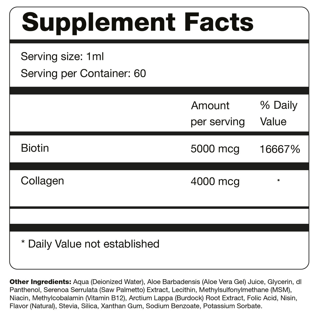 Gro & Glow Liquid Vitamins - 2 Month Supply! - Bask and Lather Co
